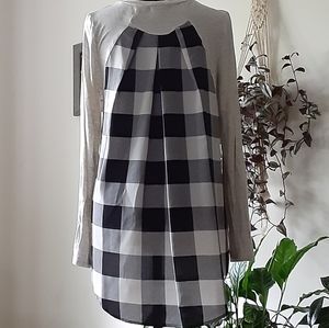 12PM by Mon AMI | Buffalo Check Pocket Top  | Sm